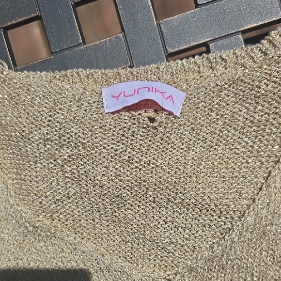 Gold Knit Swim Coverup - Picture 3 of 4